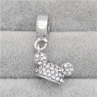 Sparkling Diamonds Mouse Cap Charm